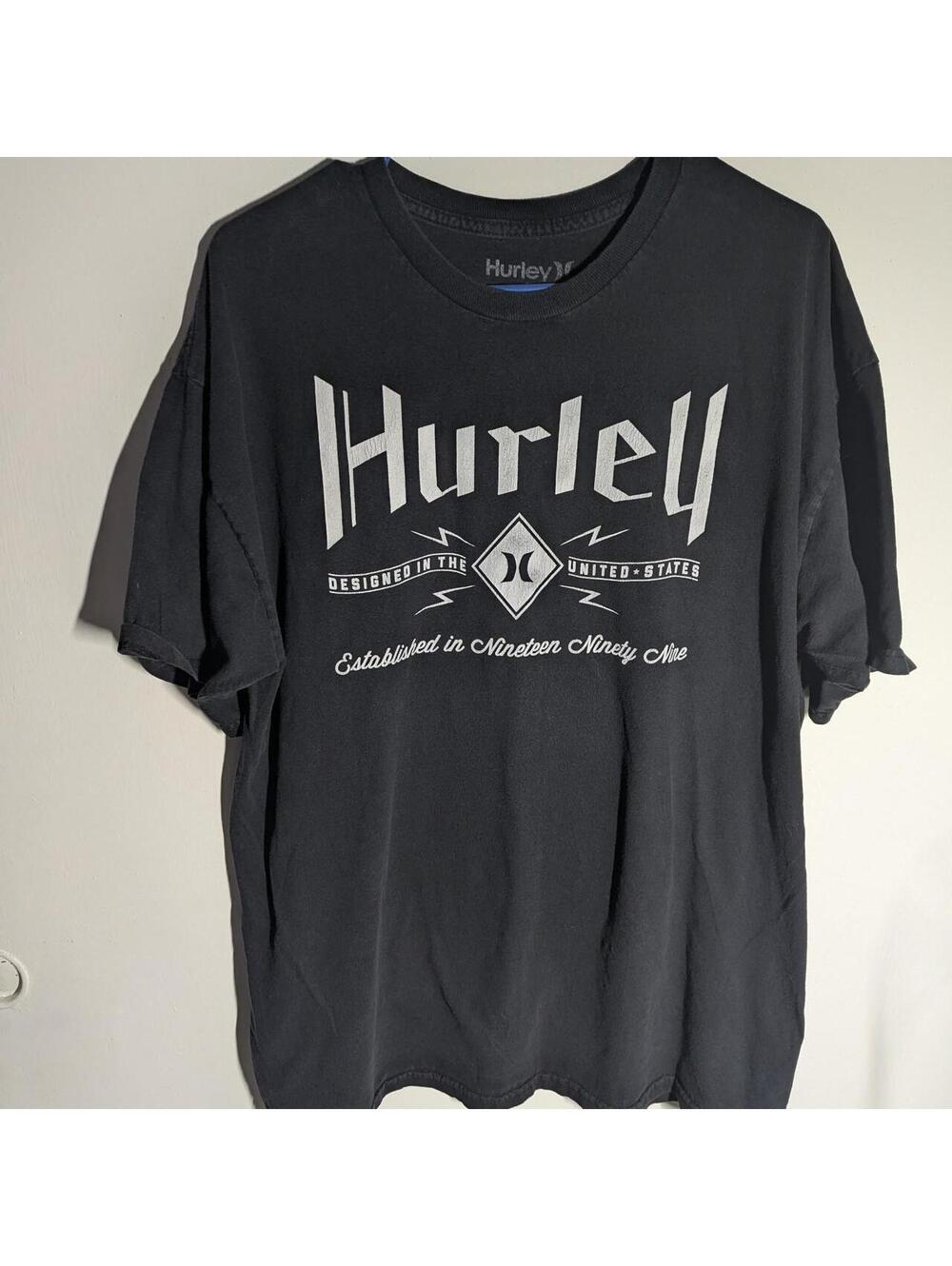 Hurley Established 1999 Black Graphic Surf Skate T-Shirt